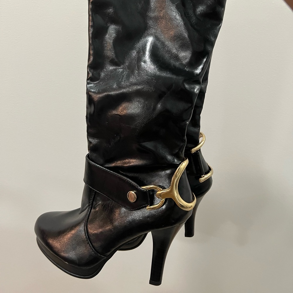 Faux Leather Boots